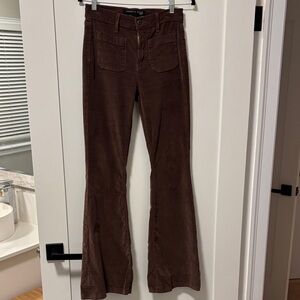 Veronica Beard Chocolate Flare cord Pants